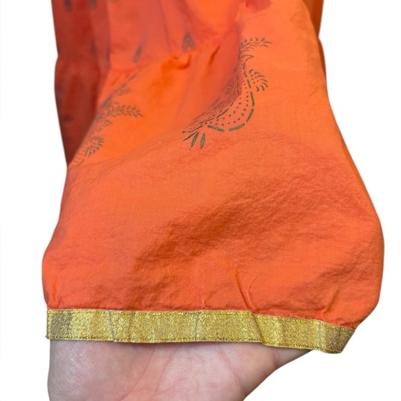 Vintage Orange Maxi Ruffled Circle Skirt - Picture 9 of 10